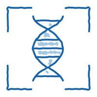 mänsklig dna testning klotter ikon hand dragen illustration vektor