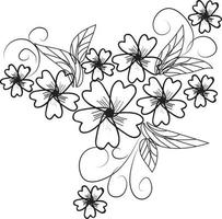 Blumendesign, nettes Blumendesign, Blumendesignillustration, vektor
