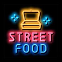 street food container neonglühen symbol illustration vektor