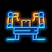 herstellung von automatischen geräten neonglühen symbol illustration vektor