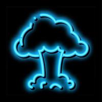 explosion wolke neonglühen symbol illustration vektor