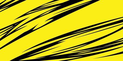 abstrakter geometrischer Sporthintergrund mit gelber und schwarzer Farbe. Racing-Line-Mustergrafik für Extremsport-Trikot-Team, Vinylfolie und Aufkleber. vektor