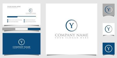 brev y cirkel stil med branding mönster mall grafisk design ikon symbol för företag vektor
