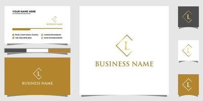 initialer brev l logotyp med företag kort design vektor