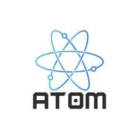 atom partikel logotyp geometrisk minimalistisk design vektor