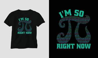 pi dag särskild typografi t-shirt design mall design med pi, matematik, etc. vektor