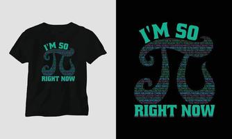 pi day spezielles typografie t-shirt design vorlagendesign mit pi, mathematik usw. vektor