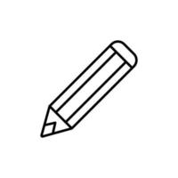 Symbol für Bleistiftlinie schreiben. perfekt für geschäfte, internetshops, ui, design, artikel, bücher vektor