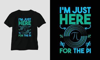 pi day spezielles typografie-t-shirt-design-vorlagendesign mit pi, mathematik usw. vektor