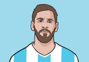 argentinischer fußballer paris saint germain leo messi. Vektor-Porträt-Illustration vektor