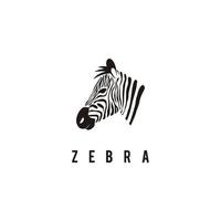 zebra ansikte Ränder logotyp design illustration vektor