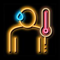 körpertemperatur neonglühen symbol illustration vektor