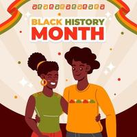 Feiern Sie den Monat der schwarzen Geschichte vektor