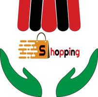 Shopping-Logo-Design vektor