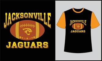 Ragby-Spiele Typografie Jacksonville Jaguars Illustrationsvektor-T-Shirt-Design vektor