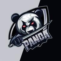 Panda-Esport-Logo, Vektorillustration, für Mannschaftsspiele und Teamlogos, vektor