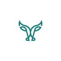 Stier Tier Hörner Logo Vektor Symbol Vorlage Design Vektor