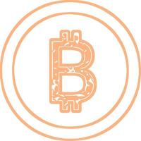 Kryptowährung Bitcoin-Symbol vektor