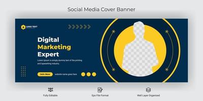 kreative Corporate Business Marketing Social Media Cover Banner Post Vorlage vektor