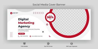 kreative Corporate Business Marketing Social Media Cover Banner Post Vorlage vektor