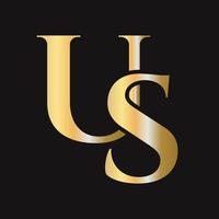 monogramm su logo design. uns Logo vektor