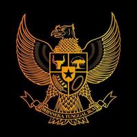 Indonesien Maskottchen Adler Vogelsymbol. nationales logo-vektordesign der indonesischen kultur des erbes vektor