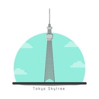 tokyo skytree är turism plats i japan Asien vektor illustration konceptuell