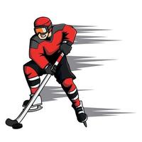 Hockey-Sport-Cartoon-Illustration vektor