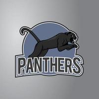 Panther-Illustrationsdesign-Abzeichen vektor