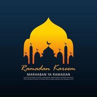 platt design ramadan kareem koncept vektor