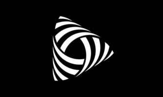 Moderne Streaming-Musik-Player-Logo-Design-Dreieck-Vektorformen vektor