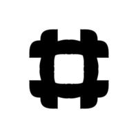 Hashtag-Symbol. Plakat-Hintergrundsymbol der einfachen Art Social-Media-Agentur. Hashtag-Markenlogo-Designelement. Hashtag-T-Shirt-Druck. Vektor für Aufkleber.