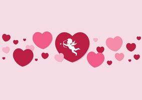 Design- und Dekorationselement, Form, Banner und Vorlage der Kunst der Leidenschaft symbolisieren das Valentinstagsfest der Liebe und Romantik und einen fröhlichen Feiertag am Valentinstag. vektor