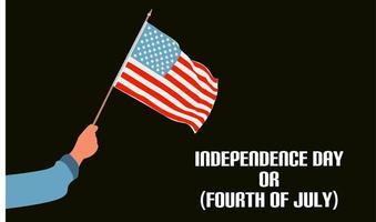 Vektorgrafik des Unabhängigkeitstags der Vereinigten Staaten von Amerika für die Feier des Unabhängigkeitstags der Vereinigten Staaten von Amerika. flaches Design. Flyer-Design. 04. juli. vierter juli. vektor