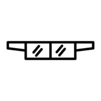 3d glasögon ikon linje isolerat på vit bakgrund. svart platt tunn ikon på modern översikt stil. linjär symbol och redigerbar stroke. enkel och pixel perfekt stroke vektor illustration