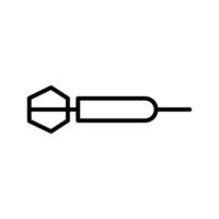 Dart-Pfeil-Symbol-Linie isoliert auf weißem Hintergrund. schwarzes, flaches, dünnes Symbol im modernen Umrissstil. Lineares Symbol und bearbeitbarer Strich. einfache und pixelgenaue strichvektorillustration vektor