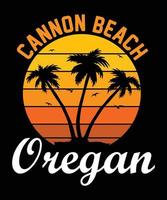 kanon strand oregan t-shirt vektor