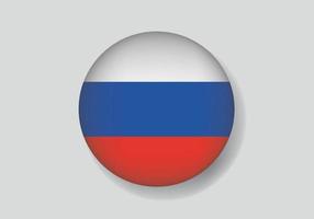 Flagge Russlands als rundes glänzendes Symbol. Schaltfläche mit Russland-Flagge vektor