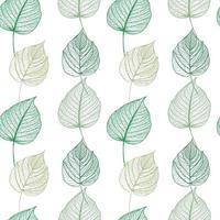 enkel naturlig löv sömlös mönster. vektor illustration eps10
