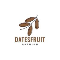 dattel obst frisch süß von bäumen logo design vektor symbol illustration vorlage