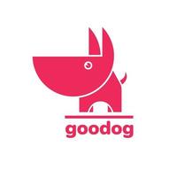 husdjur hund hund Tass geometrisk modern logotyp design vektor ikon illustration mall