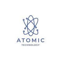 ovale atomwissenschaft technologie logo design vektor symbol illustrationsvorlage