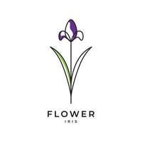 blommor tulpaner feminin lukt minimalistisk logotyp design vektor ikon illustration mall