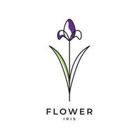 Blumen Tulpen femininer Geruch minimalistische Logo-Design-Vektorsymbol-Illustrationsvorlage vektor