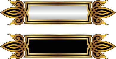 satz von luxuriösen goldenen arabischen islamischen banner titelrahmen png transparenter hintergrund gold textfeld vektor design bilder