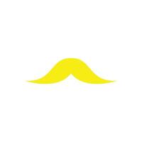 eps10 gul vektor mustasch fast konst ikon eller logotyp isolerat på vit bakgrund. svartvit hipster mustasch symbol i en enkel platt trendig modern stil för din hemsida design, och mobil app