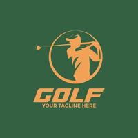 Golfclub-Sportsymbole und -abzeichen. Vektorsymbol für Golfspieler, Ausrüstung und Spielartikel, modernes professionelles Golf-Template-Logo-Design für Golfclub vektor