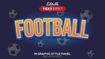 3D bearbeitbares Texteffekt-Fußballthema vektor