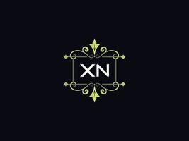 monogramm luxus xn logo, minimales xn luxus logo design vektor