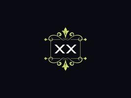 monogram lyx xx logotyp, minimal xx lyx logotyp design vektor